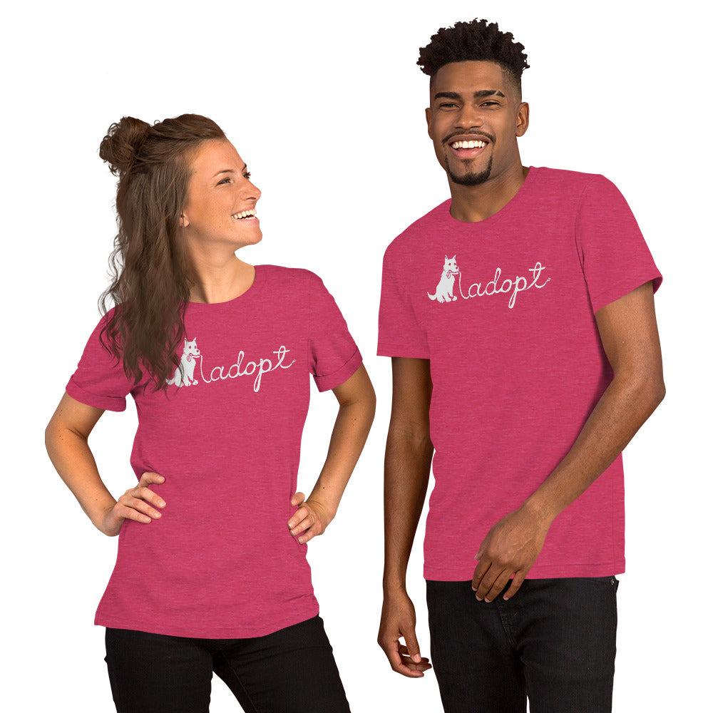 Adopt Dog On Leash Tee